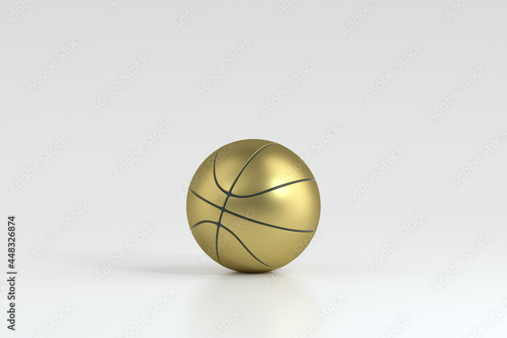 3D rendering sport gold basketball
