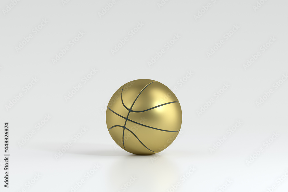 3D rendering sport gold basketball 3D rendering sport gold basketball