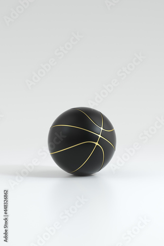 3D rendering sport gold basketball
