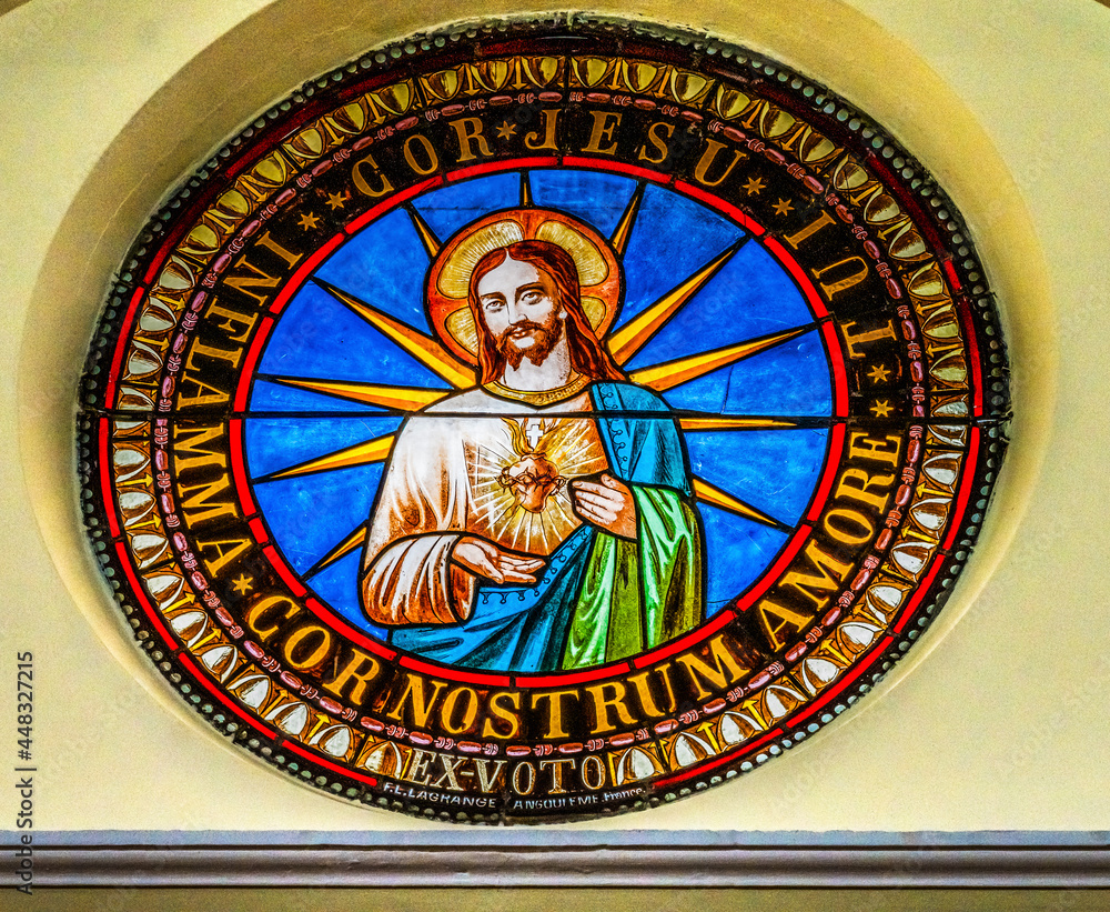 Jesus Sacred Heart Stained Glass Cathedral Punta Arenas Chile