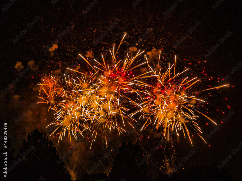 Fototapeta premium Fireworks, a Japanese summer tradition.