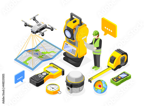 Geodesic Tools Isometric Composition