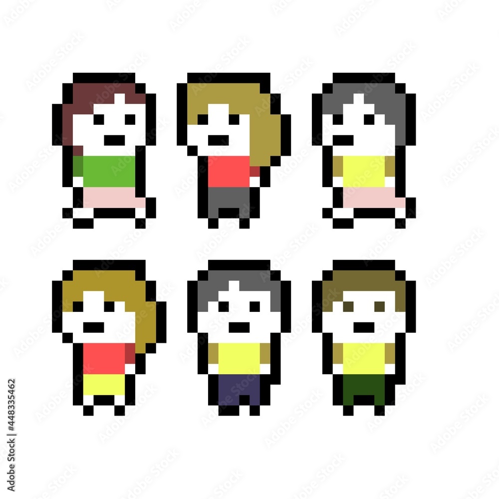 Fototapeta premium ドット絵人