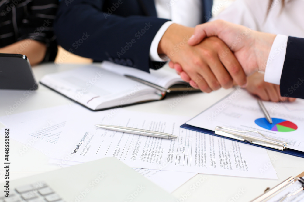 Partnership agreement closeup Partnership agreement closeup