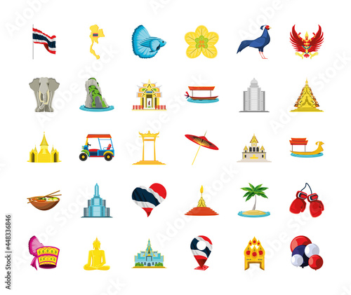 set of thailand country