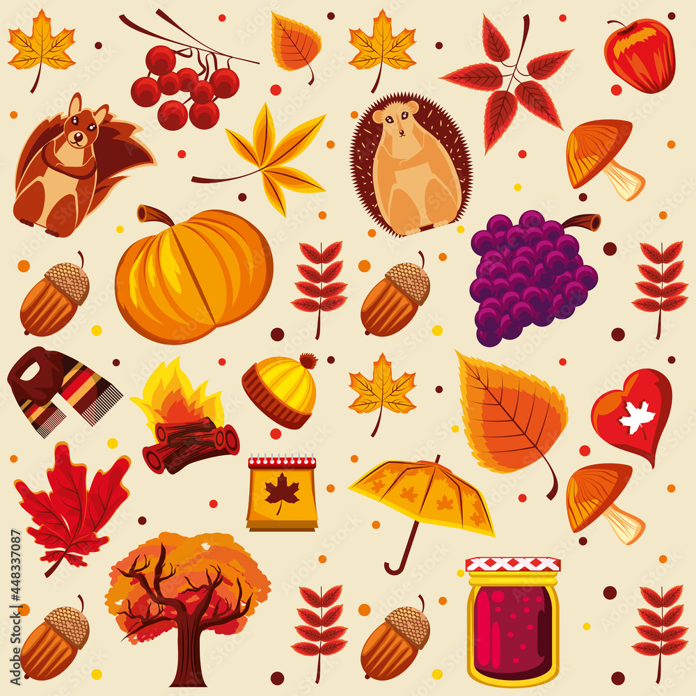 Obraz premium autumn season background