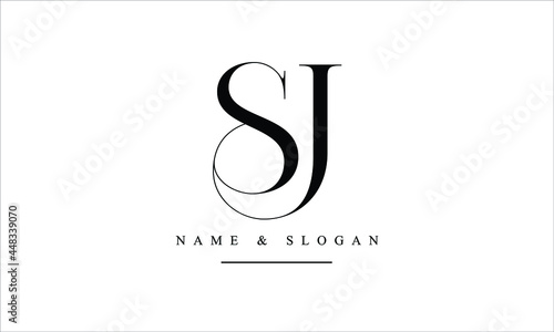SJ, JS, S, J abstract letters logo monogram