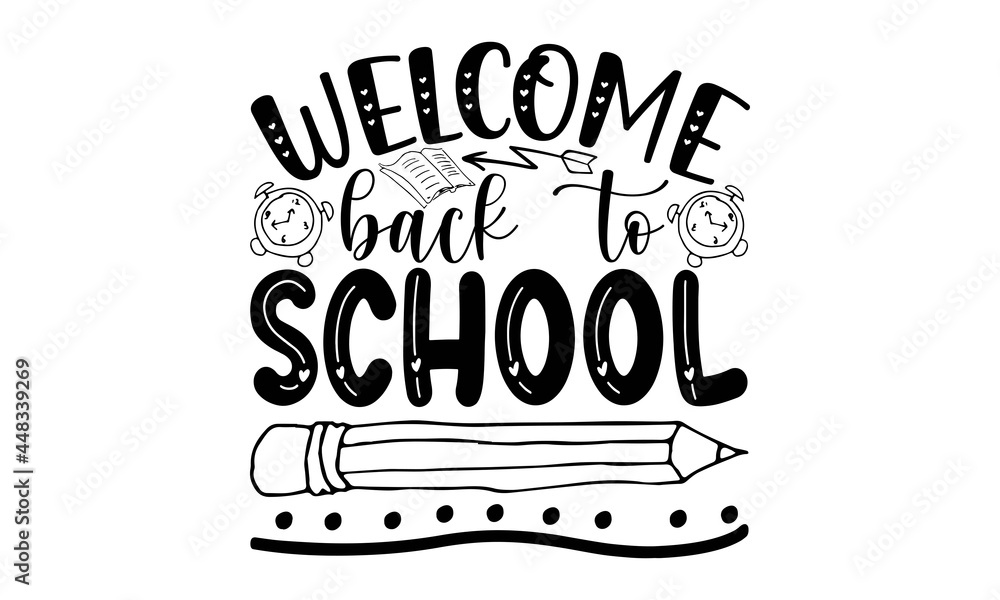 Vettoriale Stock Welcome back to school SVG, Back to School Svg Bundle ...