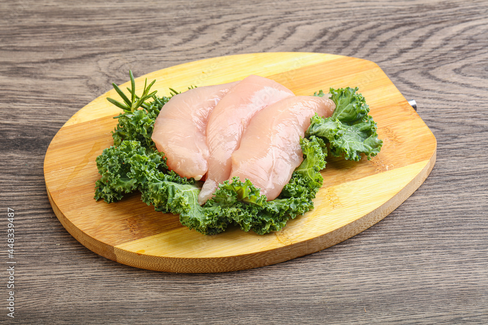 Raw small chicken fillet for cooking