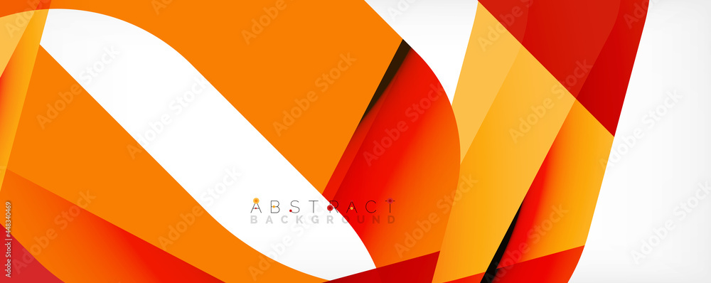 Geometric abstract background - multicolored abstract shapes on white. Vector Illustration For Wallpaper, Banner, Background, Landing Page Geometric abstract background - multicolored abstract shapes on white. Vector Illustration For Wallpaper, Banner, Background, Landing Page