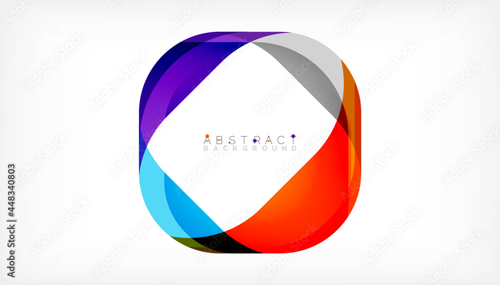 Abstract square shape with overlapping waves, minimal geometric background. Vector Illustration For Wallpaper, Banner, Background, Landing Page Abstract square shape with overlapping waves, minimal geometric background. Vector Illustration For Wallpaper, Banner, Background, Landing Page