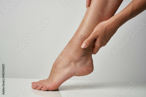 health problems treatment feet injury massage close-up