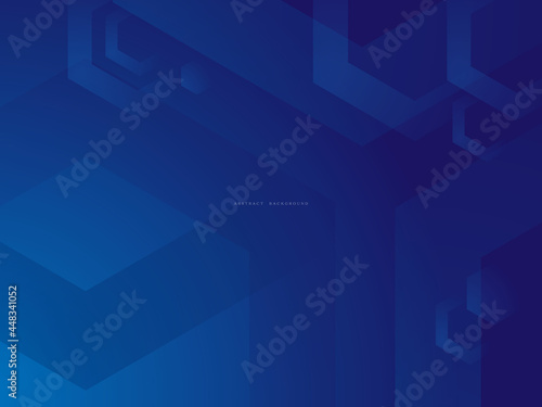 blue gradient background with futuristic polygon shaped effect
