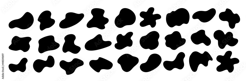 Vector set of liquid shapes shapes Vector set of liquid shapes shapes