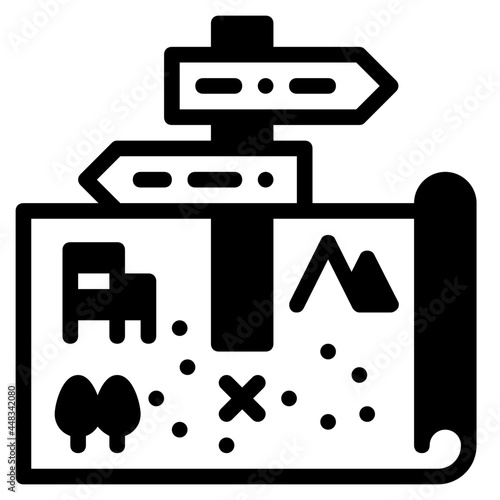 guidepost glyph icon