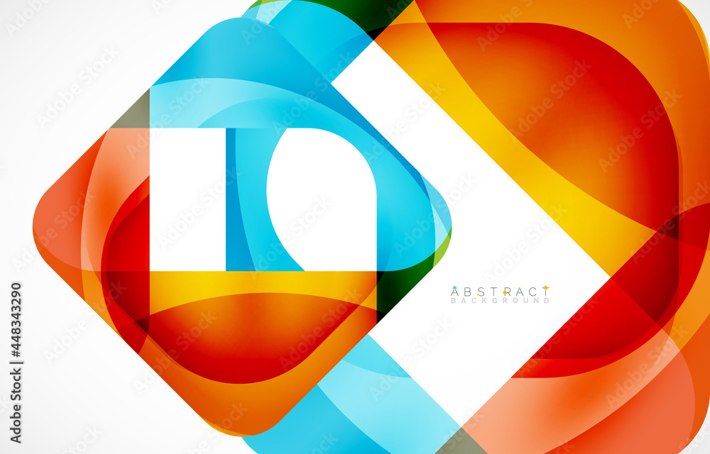 Minimal background. Abstract square shape with round corners created with wavy forms. Vector Illustration For Wallpaper, Banner, Background, Landing Page Minimal background. Abstract square shape with round corners created with wavy forms. Vector Illustration For Wallpaper, Banner, Background, Landing Page