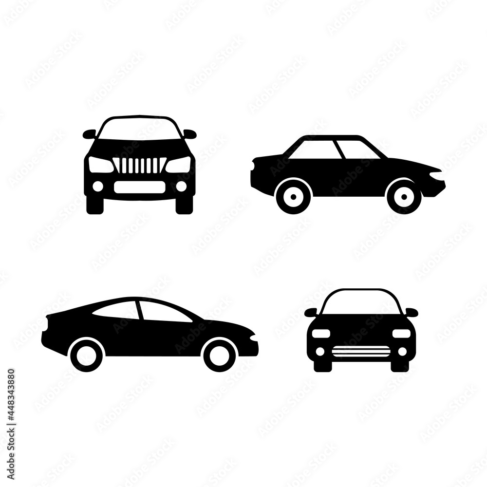 Car icon design set bundle template isolated