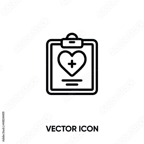 Medical report vector icon . Modern, simple flat vector illustration for website or mobile app. Medical form and record symbol, logo illustration. Pixel perfect vector graphics  © Turqay Qasimli