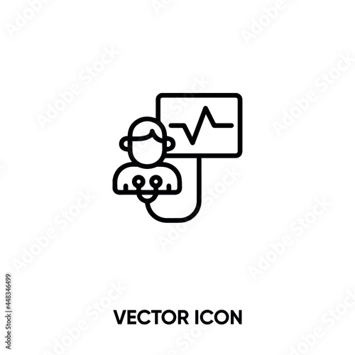 Cardiogram vector icon. Modern, simple flat vector illustration for website or mobile app.Ecg and heartbeat symbol, logo illustration. Pixel perfect vector graphics	