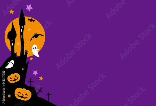 ハロウィーンのフレームイラスト