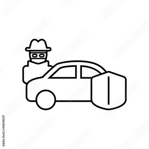 Car vandalism insurance icon