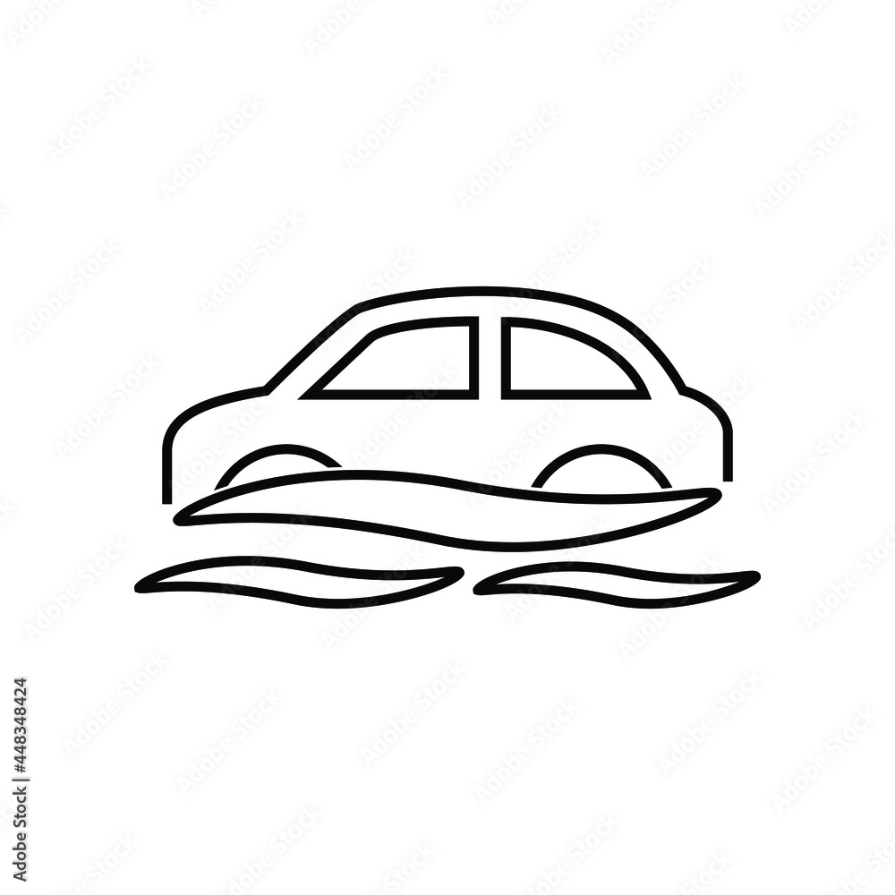 Obraz premium Car flood icon