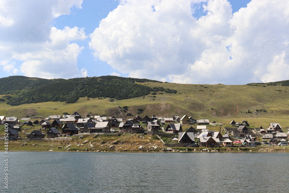 village on a lake
