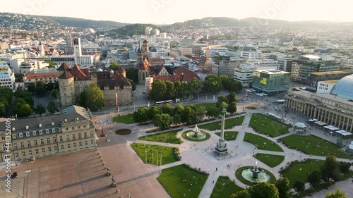 Aerial view on Stuttgart in Germany