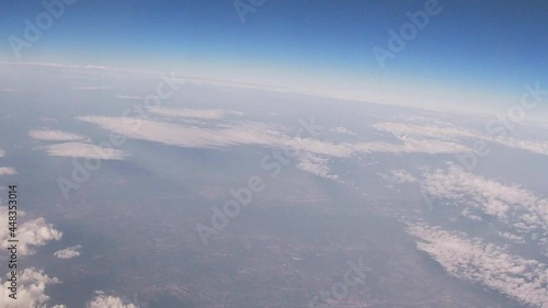 Planet Earth seen from an airplane window