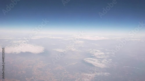Planet Earth seen from an airplane window