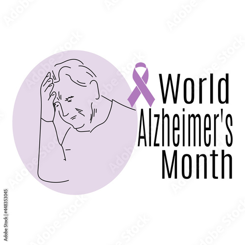 World Alzheimer's Month, concept for banner or post ana medical theme