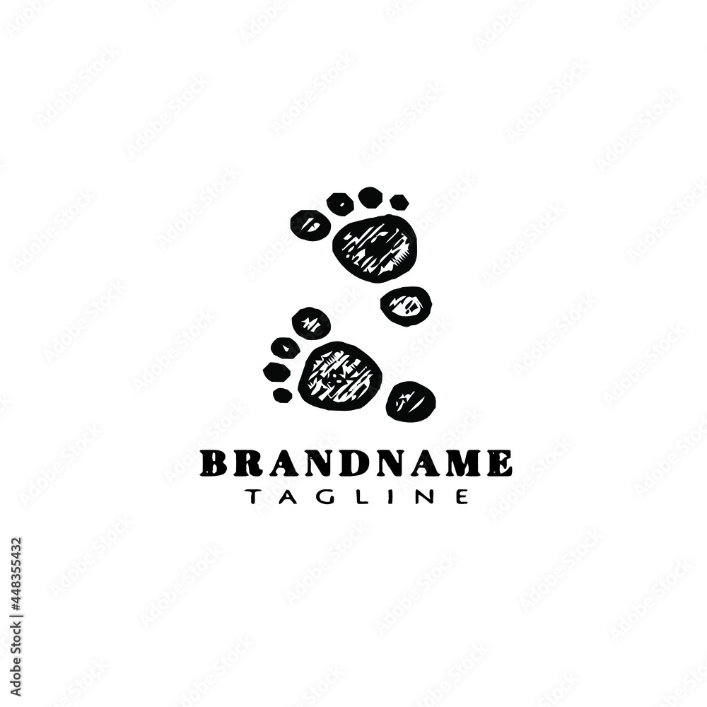 cartoon baby foot prints logo icon design template vector illustration cartoon baby foot prints logo icon design template vector illustration