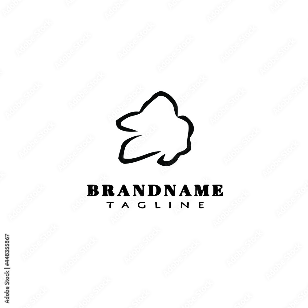 azalea flower logo icon cartoon template vector concept azalea flower logo icon cartoon template vector concept