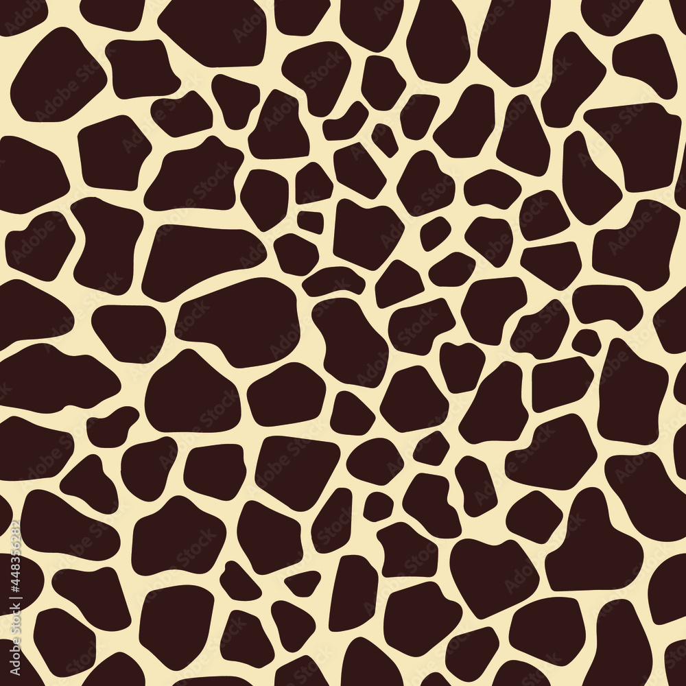 The seamless pattern imitates the skin of a giraffe. Animal print. The seamless pattern imitates the skin of a giraffe. Animal print.