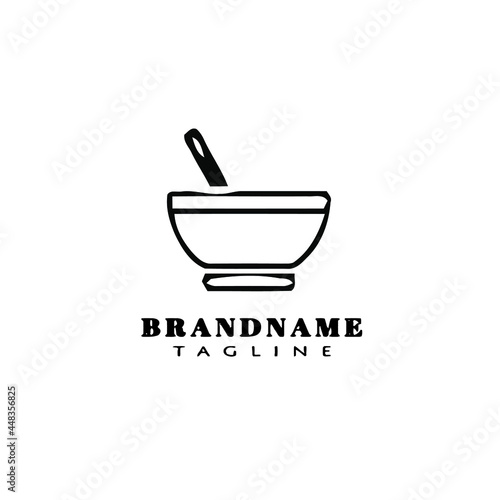 bowl logo icon design template vector illustration