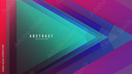 Abstract Colorful geometric background ,Triangles overlap until the shape and color of the neon lights , Modern background design for presentation design , illustration Vector EPS 10