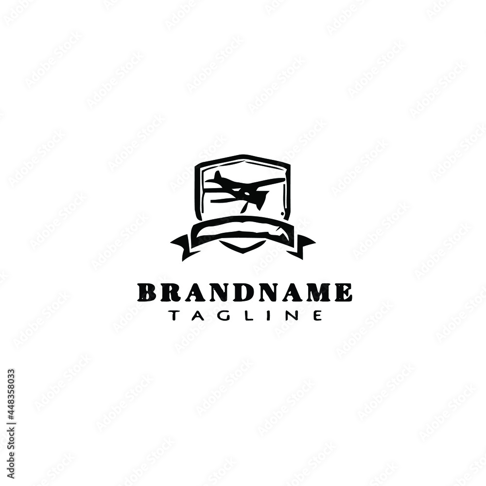 airplane badges cartoon logo icon template vector illustration airplane badges cartoon logo icon template vector illustration