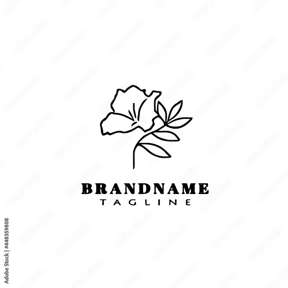Fototapeta premium azalea flower logo icon design template vector illustration