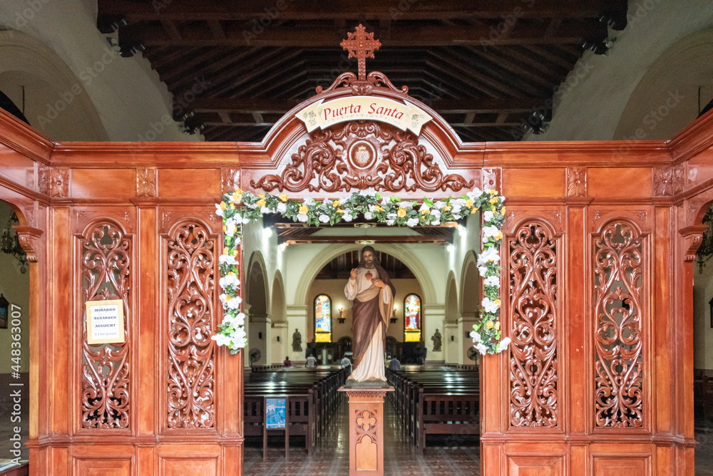 Fototapeta premium Colonial catholic symbols in Camaguey, Cuba