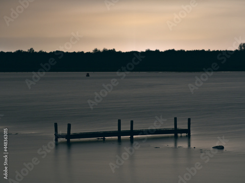 long exposure sea at night