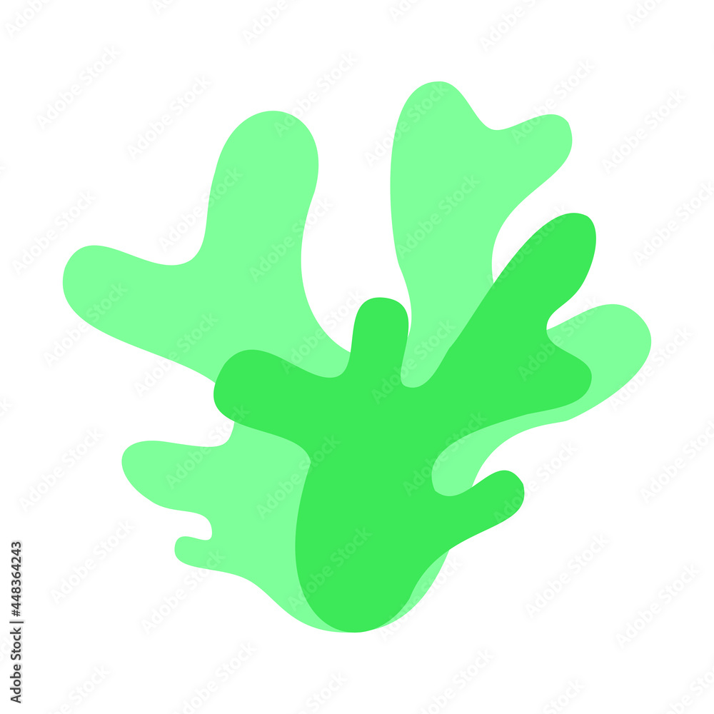 Icelandic green moss logo icon on white background