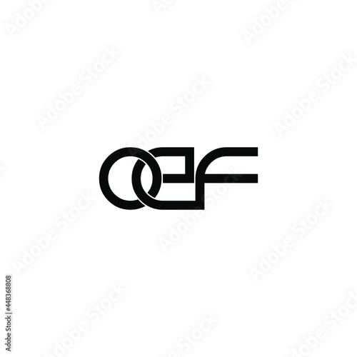 oef initial letter monogram logo design