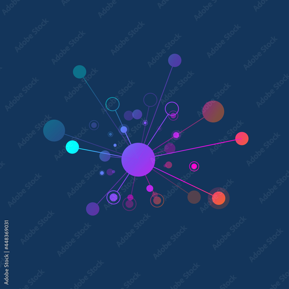 © TechSolution - Molecule logo template icon, science genetics logotype, DNA helix. Genetic analysis, research biotech code DNA, molecules. Biotechnology genome chromosome illustration