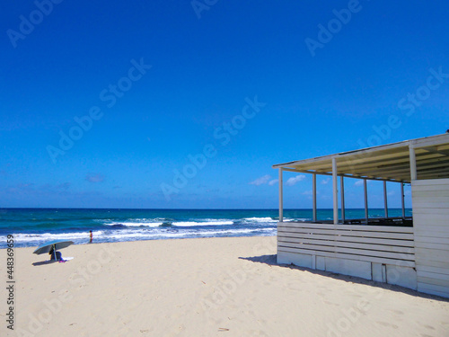 Platamona beach in summer 2021, Gulf of Asinara, Sassari, Sardinia, Italy, Europe