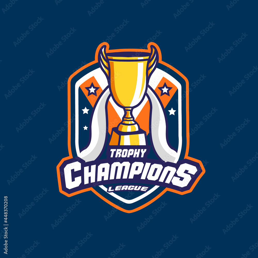Trophy mascot esport logo