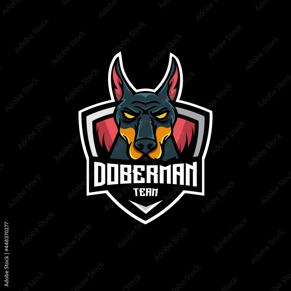 Doberman mascot esport logo Doberman mascot esport logo