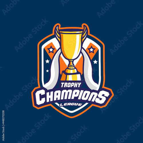 Trophy mascot esport logo