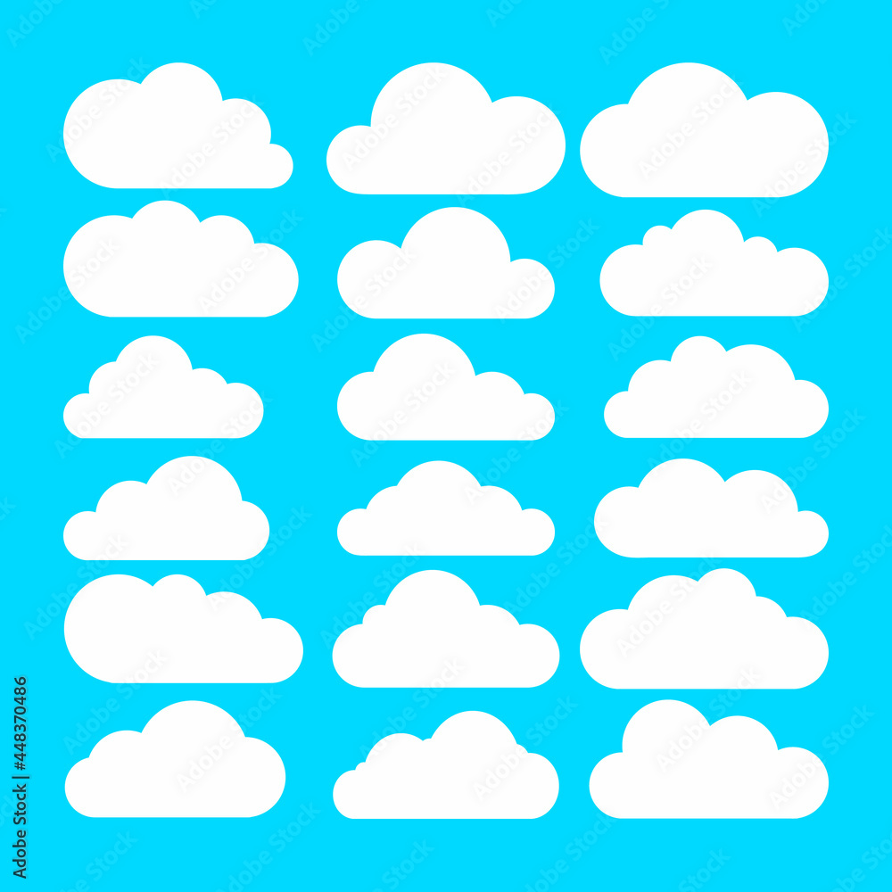 Cloud. White cloud on blue background. Vector illustration Cloud. White cloud on blue background. Vector illustration