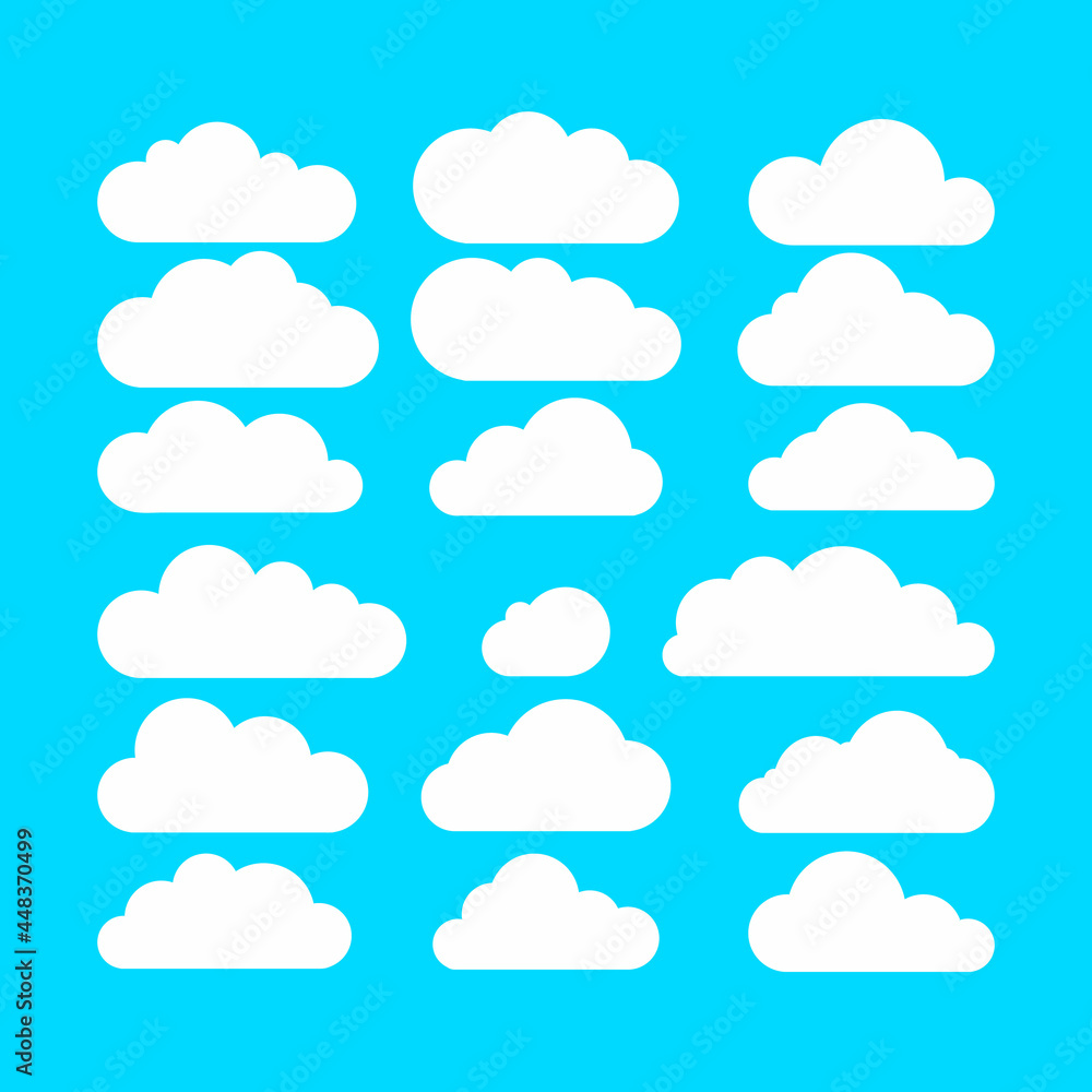 Cloud. White cloud on blue background. Vector illustration Cloud. White cloud on blue background. Vector illustration
