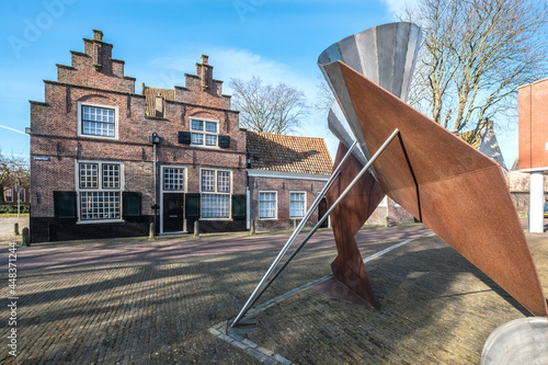 Hoogstraat in Enkuizen, Noord-Holland Province, The Netherlands